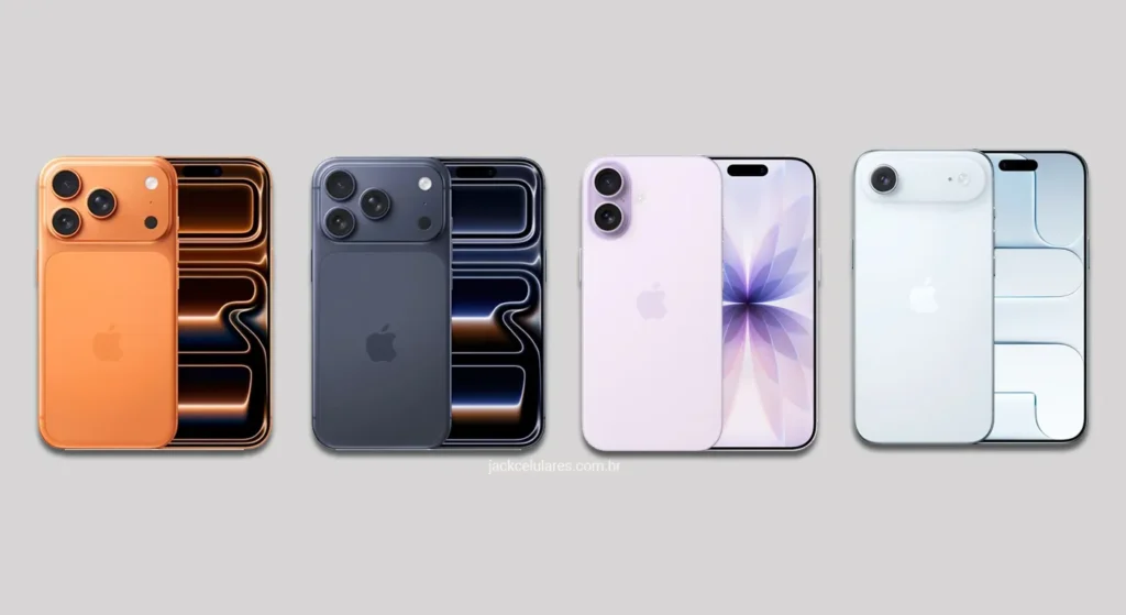 comparacao dos iphones 17