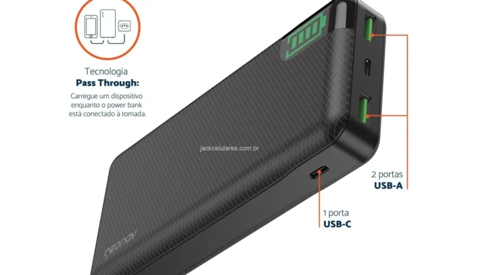 Powerbank Geonav De 20.000 MAh - Carga Extra Para Seus Dispositivos