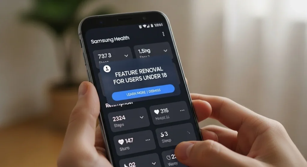 Samsung Health Remove Together para Menores de 18 Anos Até Fevereiro