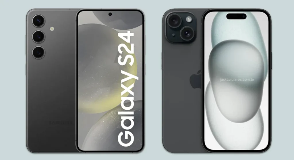 Samsung Galaxy S24 vs Apple iPhone 15: qual vale mais a pena? Samsung Galaxy S24 vs Apple Iphone 15