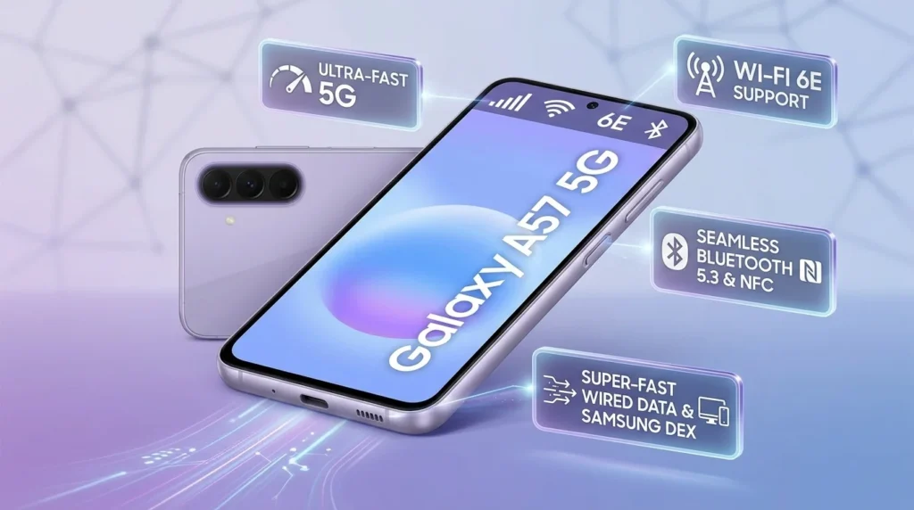 Conectividade do Samsung Galaxy A57