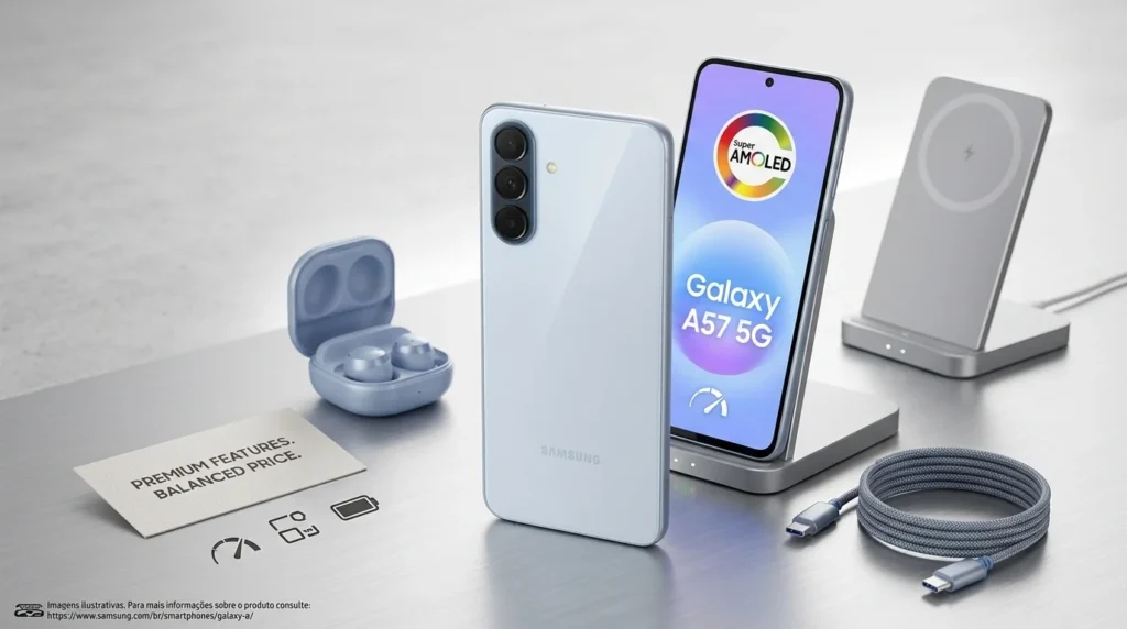 O Samsung Galaxy A57 tem bom custo-benefício? O Samsung Galaxy A57 Tem Bom Custo Benefício