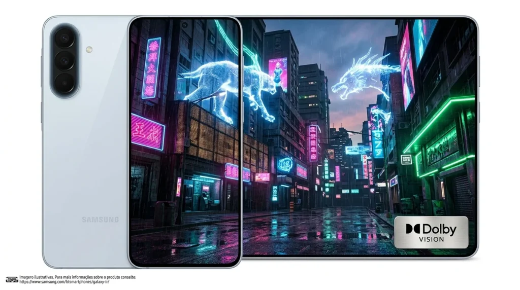 O Samsung Galaxy A57 tem Dolby Vision na tela? O Samsung Galaxy A57 Tem Dolby Vision na Tela