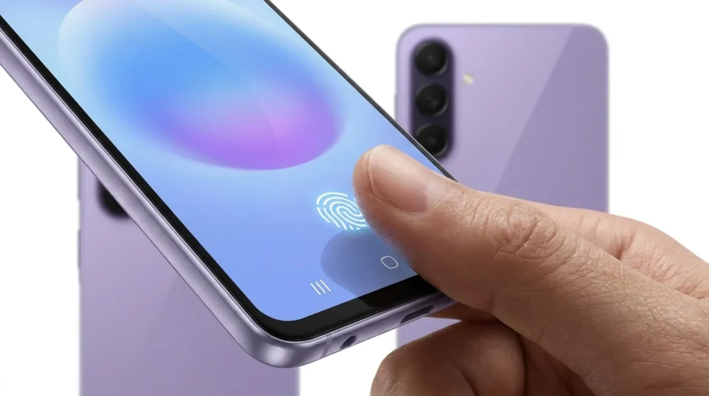 O Samsung Galaxy A57 Tem Sensor de Digital na Tela