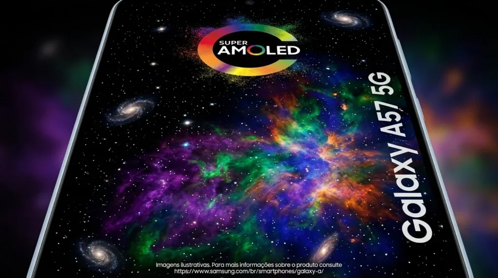 O Samsung Galaxy A57 tem tela AMOLED? O Samsung Galaxy A57 Tem Tela Amoled
