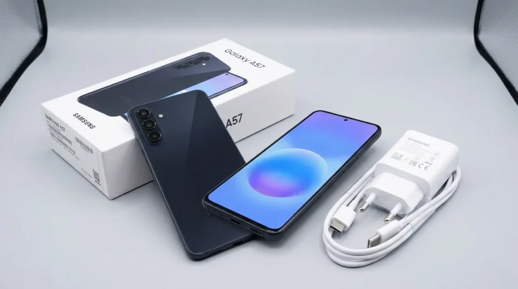 O Samsung Galaxy A57 Vem com Carregador na Caixa