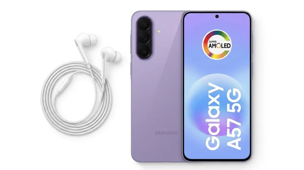 O Samsung Galaxy A57 vem com fone de ouvido? O Samsung Galaxy A57 Vem com Fone de Ouvido