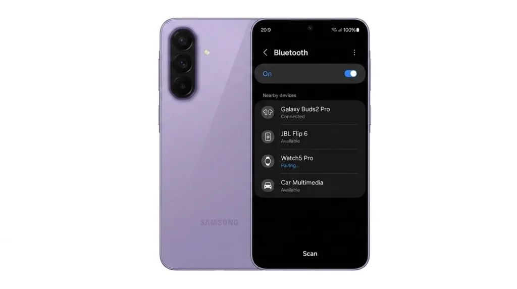 Qual a Versão do Bluetooth do Samsung Galaxy A57?