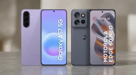 Samsung Galaxy A57 vs Motorola Edge 60 Neo: análise técnica comparativa completa Samsung Galaxy A57 vs Motorola Edge 60 Neo