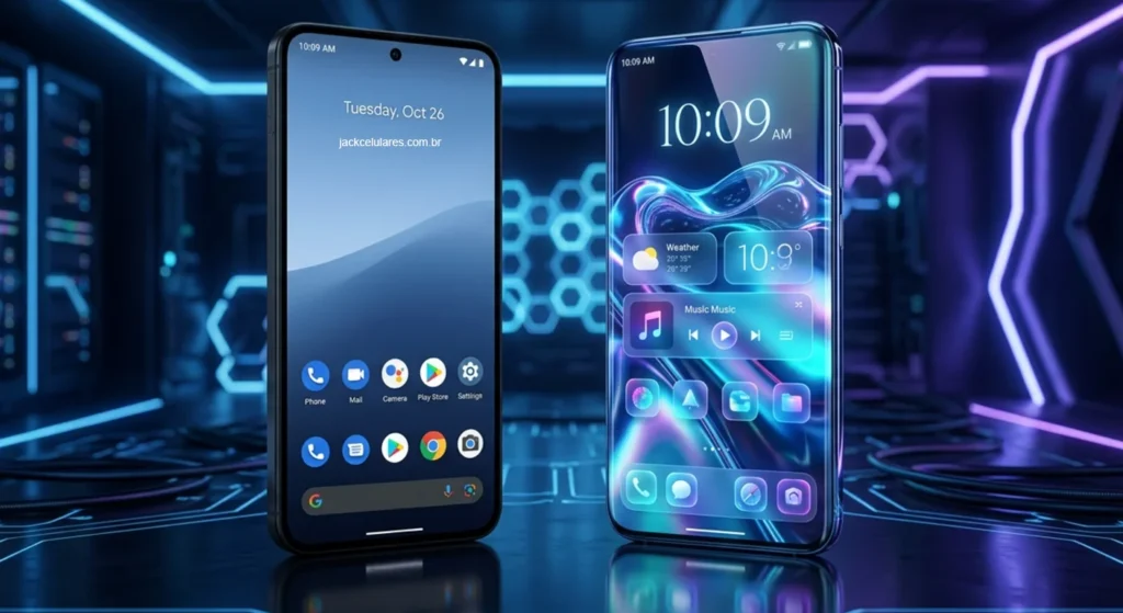 Vai Trocar de Celular Entenda por que o Android 17 Não Terá o Design Liquid Glass da Apple